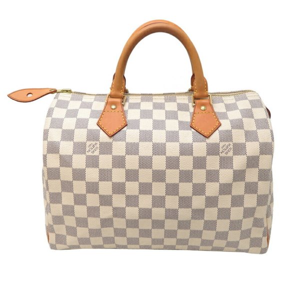 LOUIS VUITTON White Damier Speedy 30 Boston Bag - Picture 2 of 10